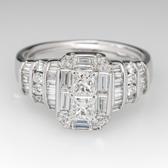 ▶Beautiful CZ 925 Sterling Silver Plated Wedding/Engagement Ring for Women K977